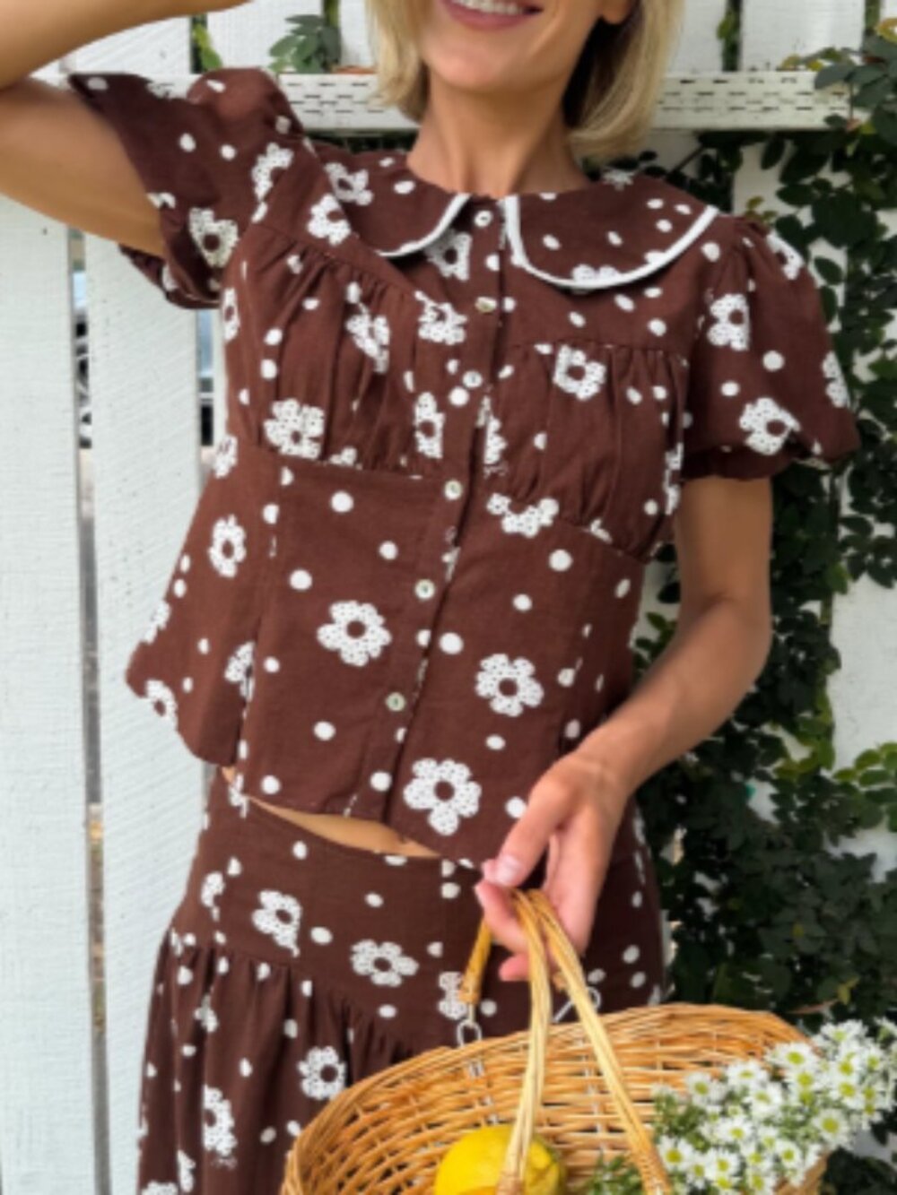 Bonnie Top - Brown Mod Dot - Lisa Says Gah NWT - Picture 4 of 6